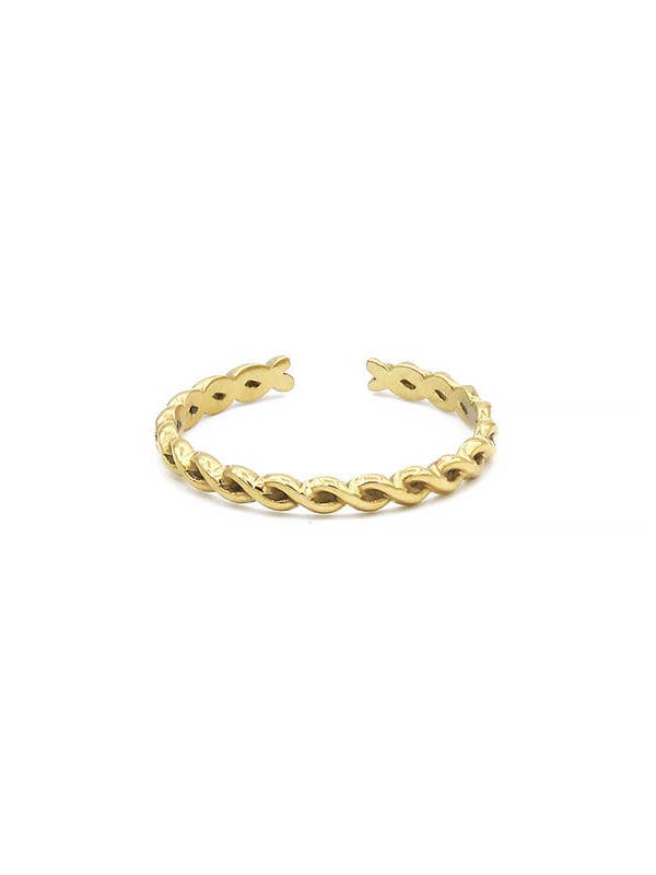 Ring 'Twisted' - justerbar minimalistisk ring for engroshandel hos Mint15