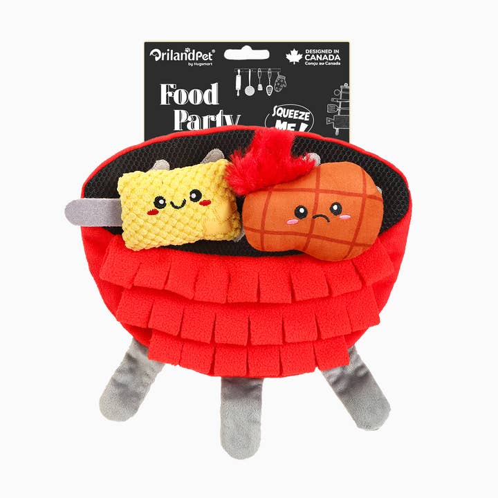 OrilandPet - Beach Daze | BBQ Grill - Dog Plush Toy for wholesale by Hugsmart Products Inc