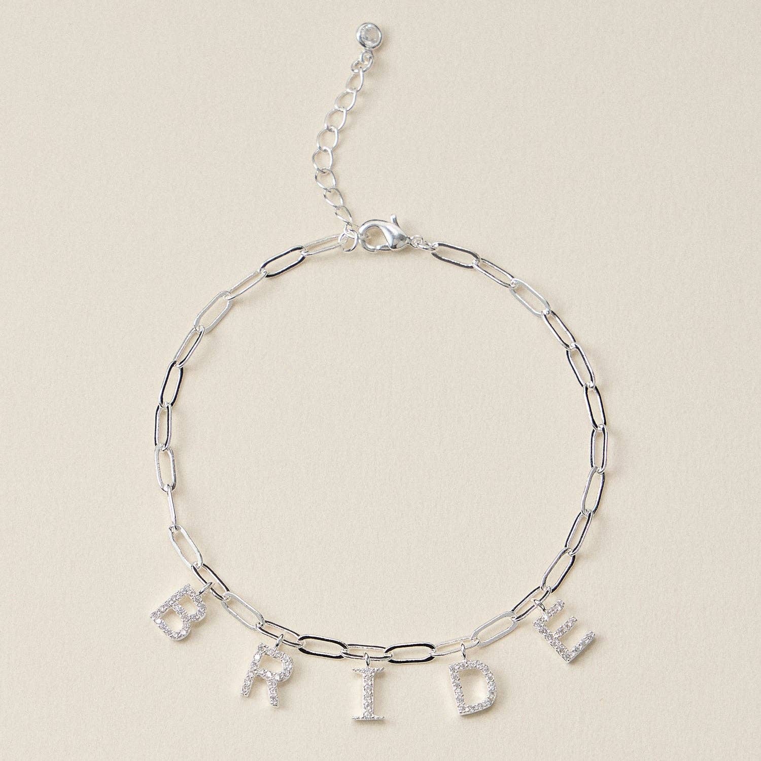 Lilla Haven - Wholesale Charm/Dangle Bracelet - Gold Dipped and Cubic Zirconia Bride Charm Bracelet1