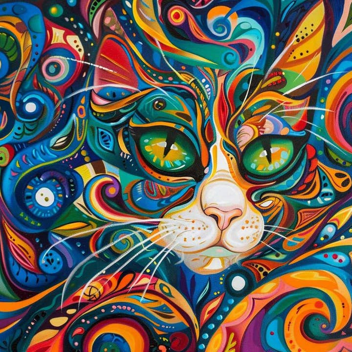 Gato Arcoíris Psicodélico para venta al por mayor de Paint with Number