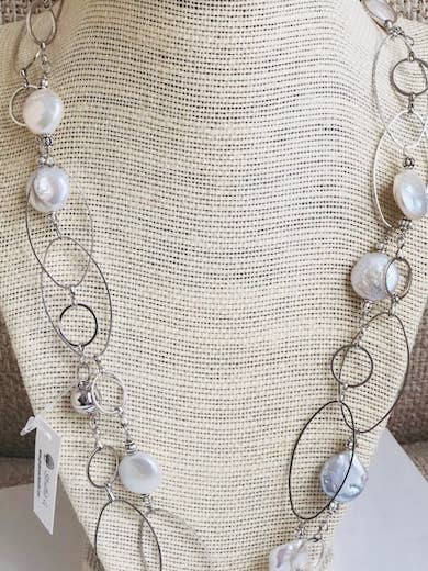 Silver Hoop och mynt pärlhalsband för wholesale av Studio G