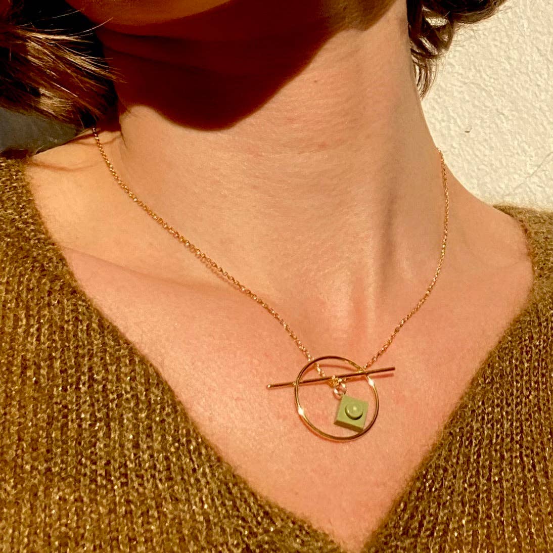 Brique d'Oreille - Wholesale Pendant/Charm Necklace - Geometric necklace with a Lego brick - Les Astucieuses16