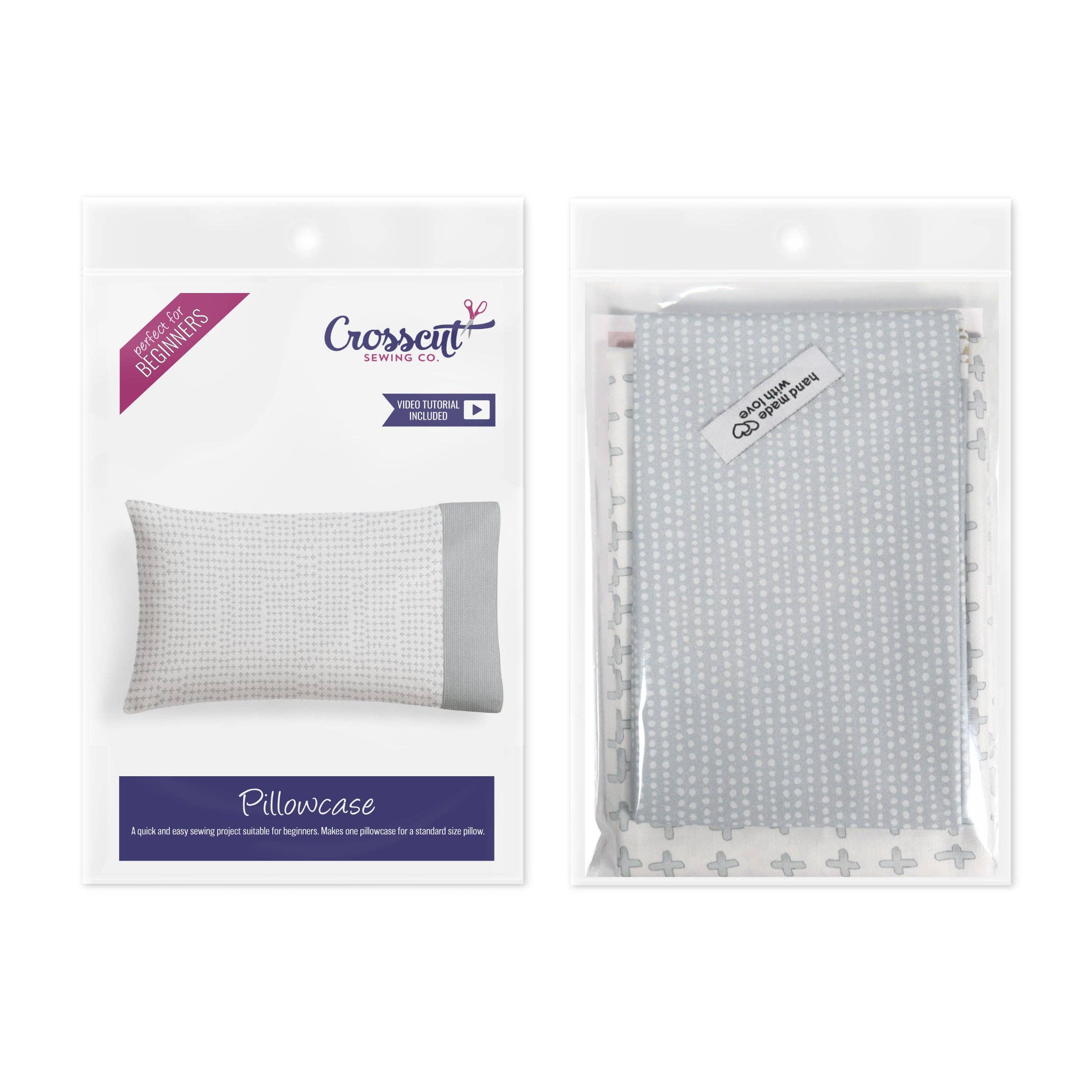 Crosscut Sewing Co. - Wholesale DIY Craft Kit - Pillowcase Sewing Kit with Instructions and Materials for DIY Sewing Projects17