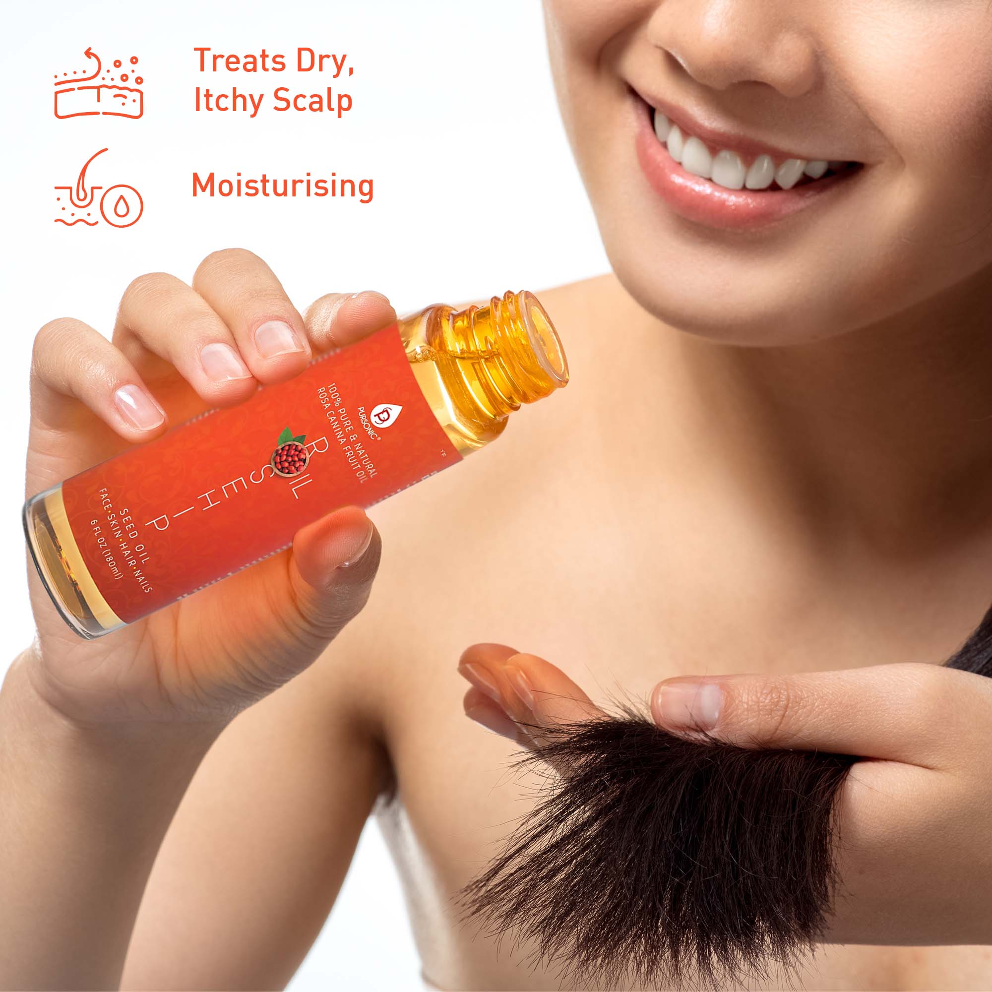 Pursonic – Óleo para banho/corpo por atacado – Óleo de Rosa Mosqueta 100% Puro 6 Oz.1