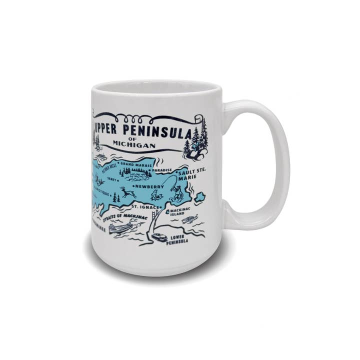 Peninsulas - Wholesale Coffee Mug - Upper Peninsula Ceramic Mug2