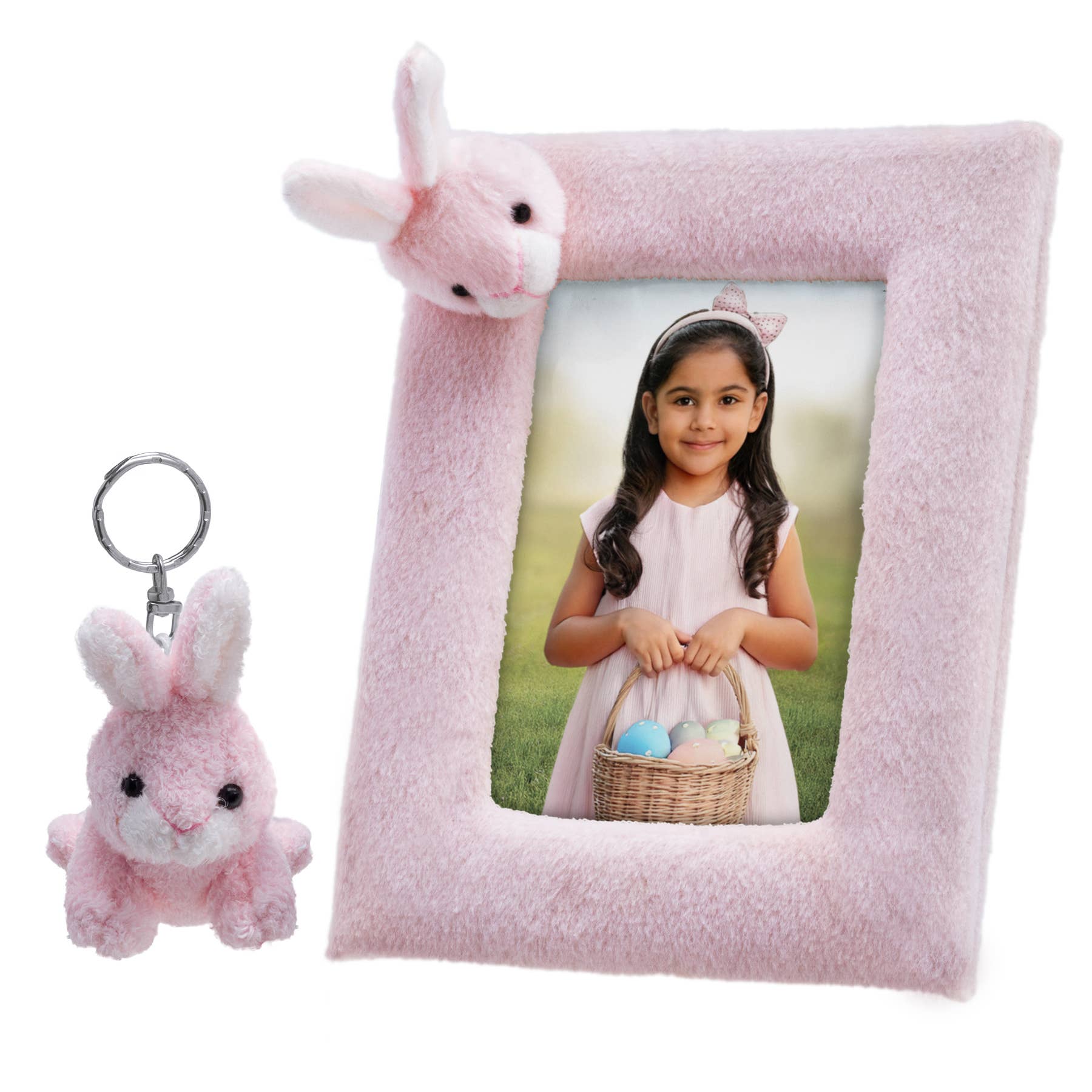 Neil Enterprises - Wholesale Picture Frame - Soft Touch Bunny Picture Frame & Keychain0
