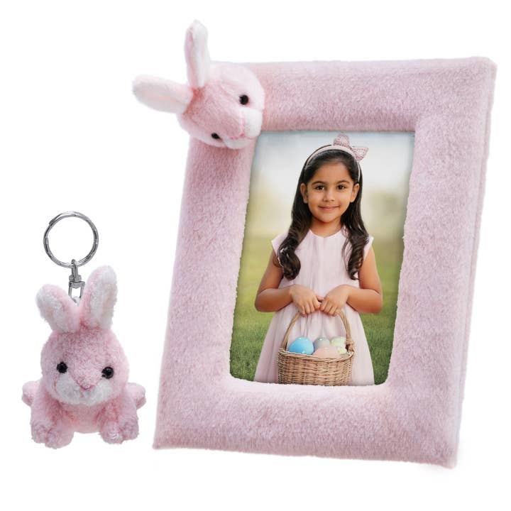 Soft Touch Bunny Picture Frame & Keychain for wholesale by Neil Enterprises