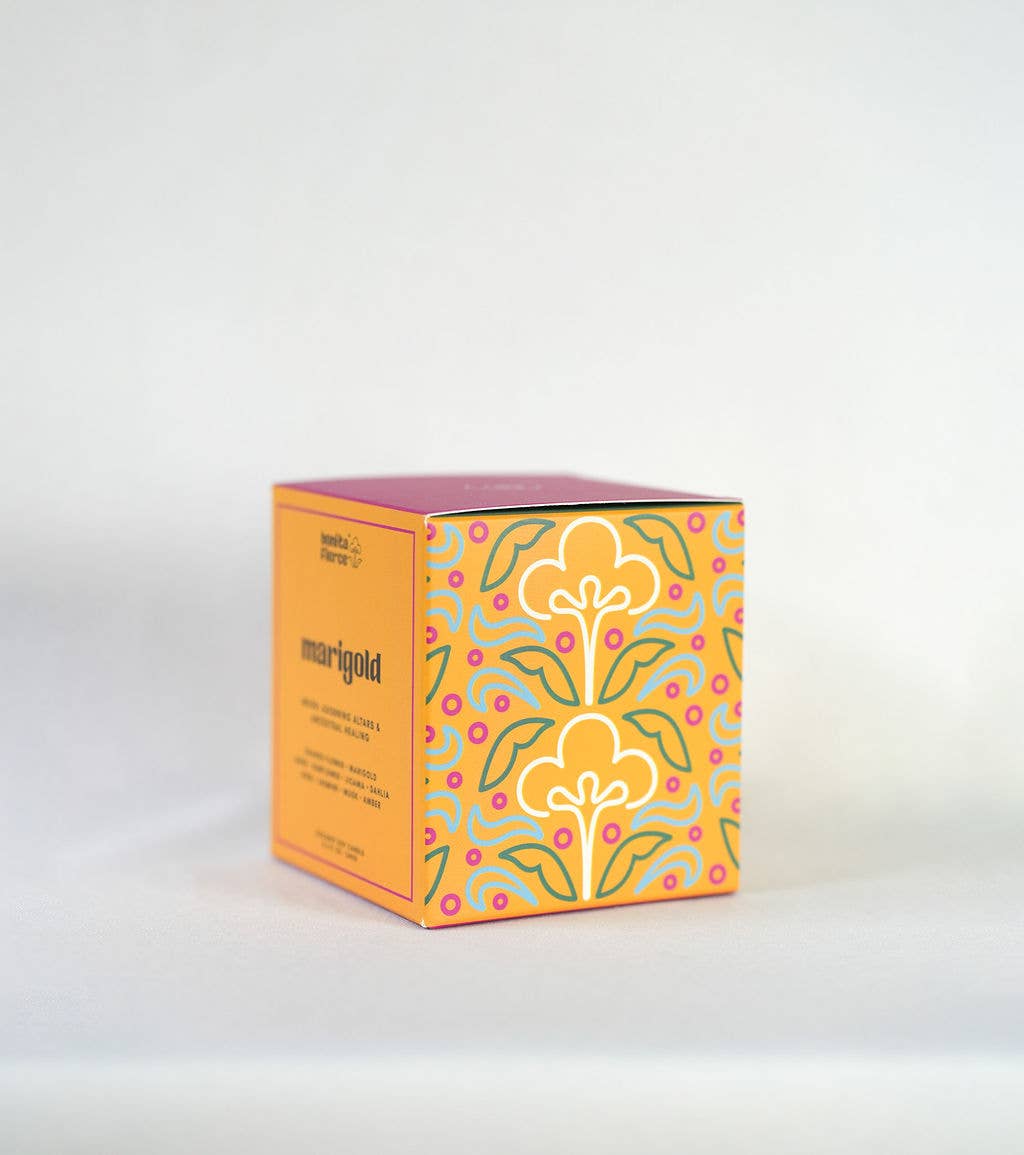 Bonita Fierce Candles - Wholesale Jar/Filled Candle - Marigold Candle | Dia De Los Muertos Candle2
