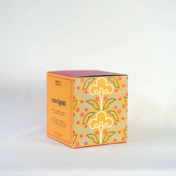 Bonita Fierce Candles - Wholesale Jar/Filled Candle - Marigold Candle | Dia De Los Muertos Candle2