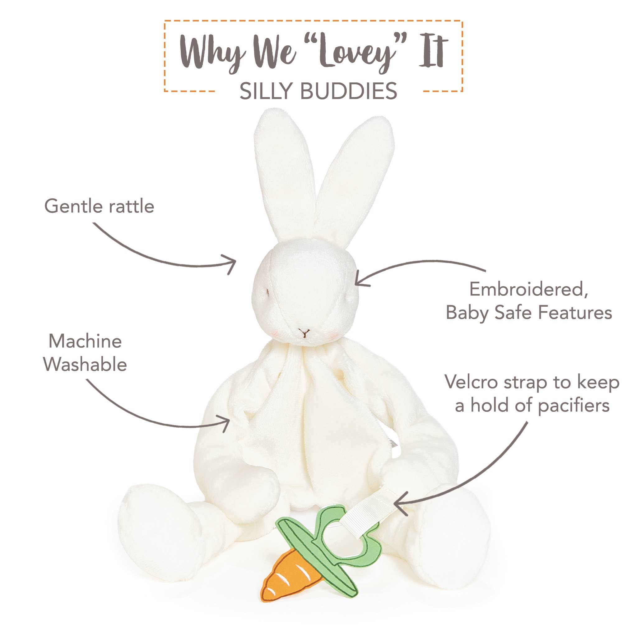 Bunnies By the Bay - Wholesale Pacifier - Baby - Bun Bun Bunny Silly Buddy2