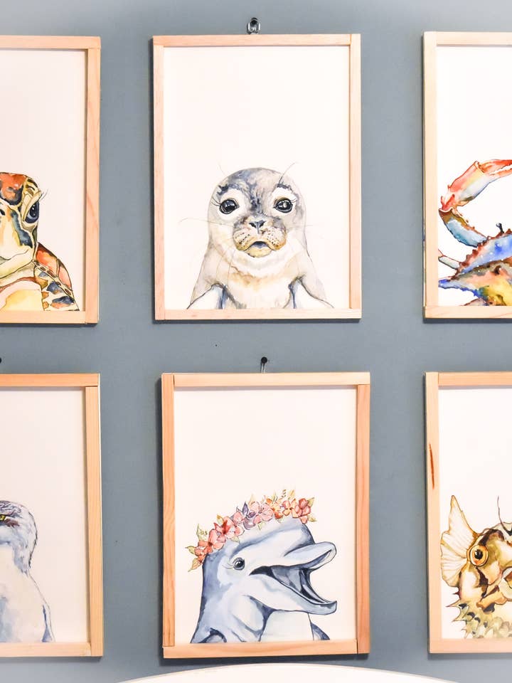 Sealife Animal Set 8x10 for wholesale by The Painted Katie