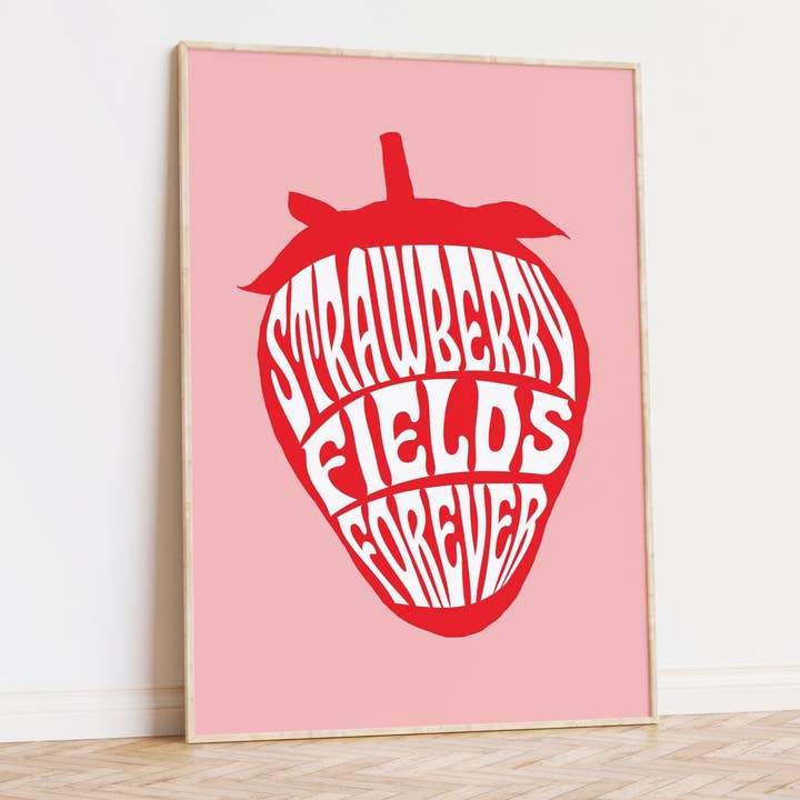 Strawberry Fields Wall Art for wholesale by Moonshine Prints