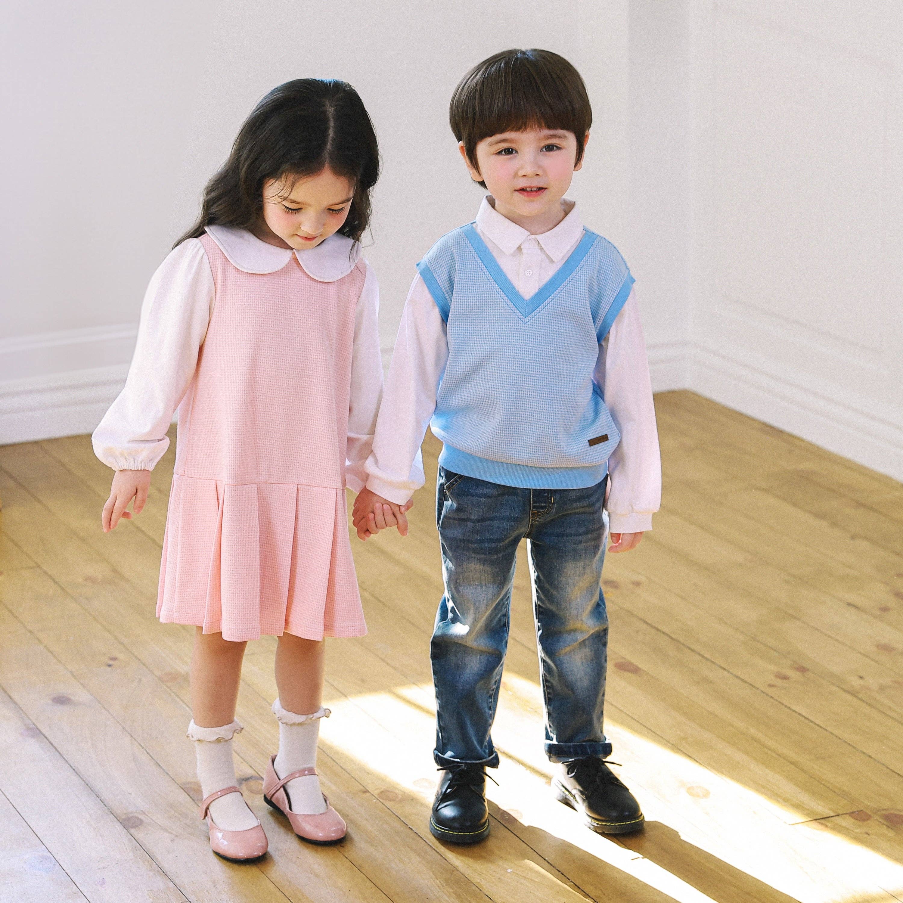 ToTo Heros - Wholesale T-Shirt - Kids - Layered Collared Shirt & Vest Combo Top3