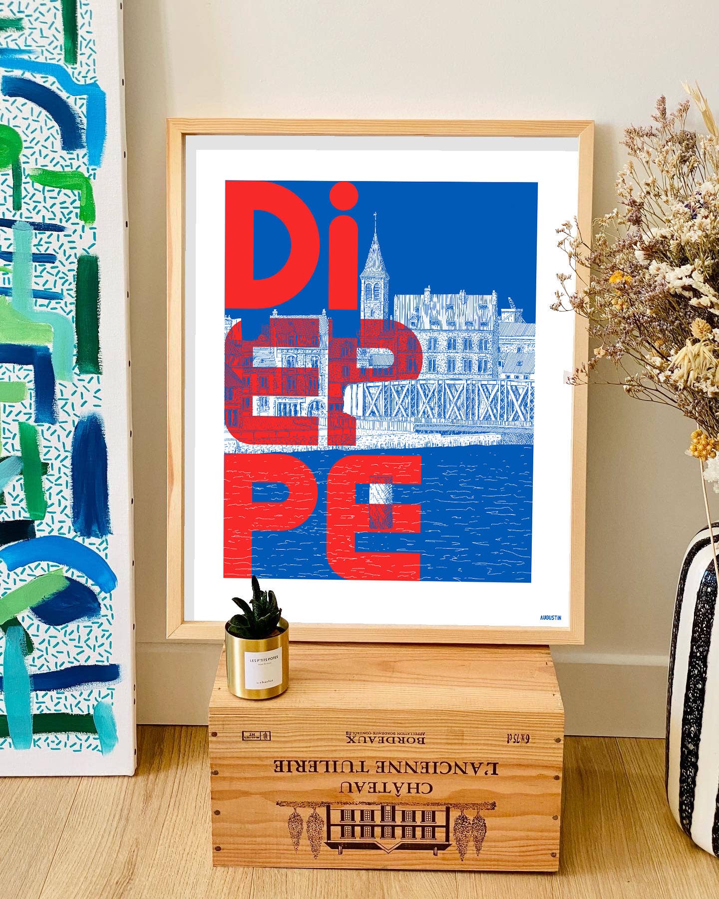 Augustin – Poster por atacado – Dieppe (vermelho) - pôster decorativo3