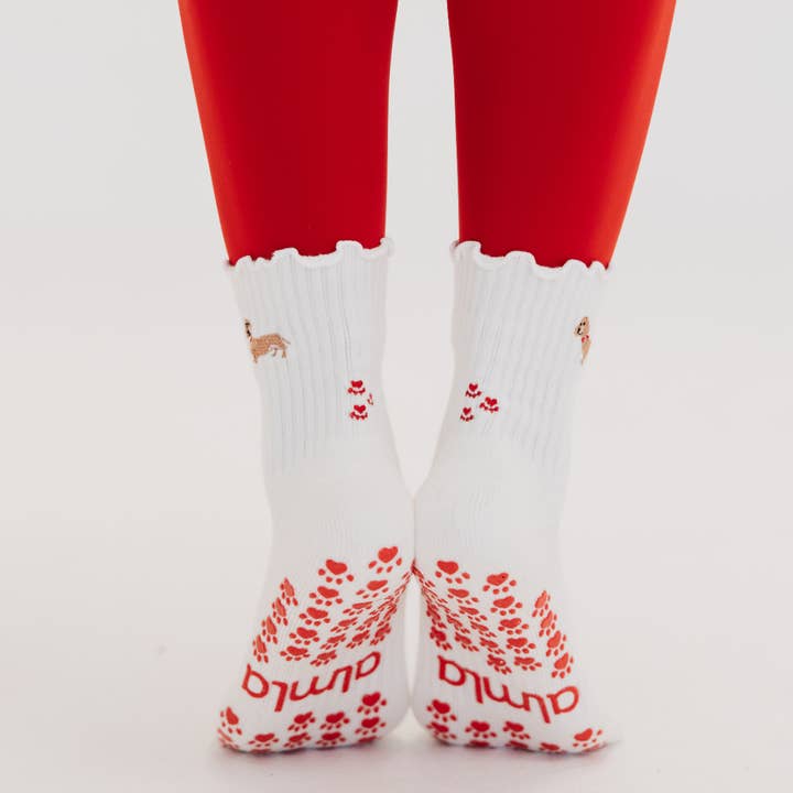 Almla Active - Wholesale Socks - Women's - Dachshund Pilates Grip Socks - Doxie1