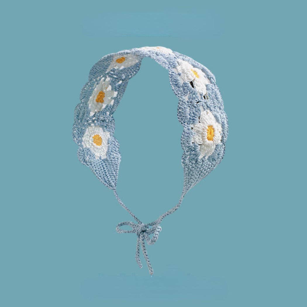 Funkyrel® Atzbranding Limited – Bandana - Mulher por atacado – Haila - Bandolete de Flores em Croché - O Acessório Perfeito para o Verão6
