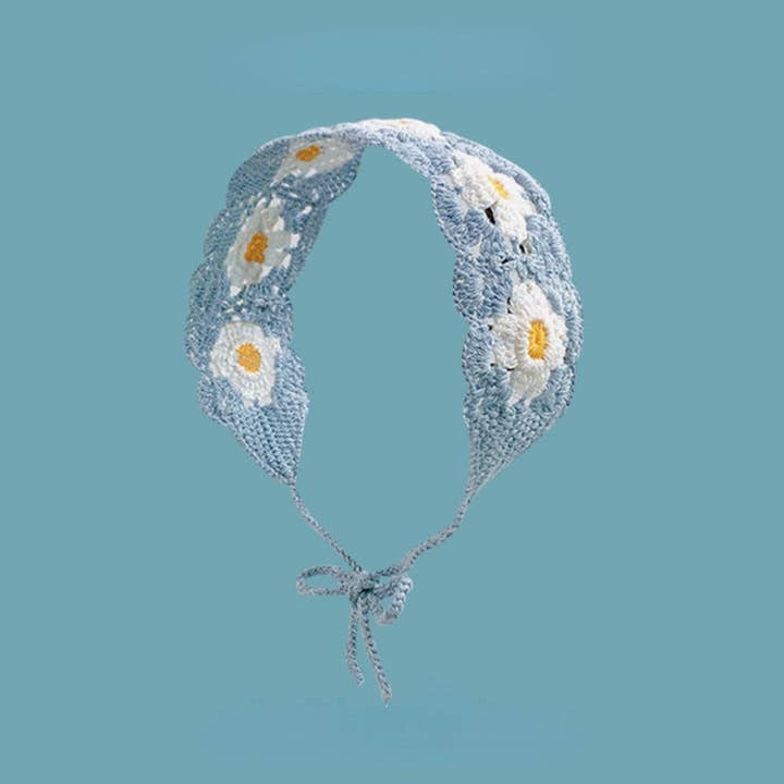 Funkyrel® Atzbranding Limited – Bandana - Mulher por atacado – Haila - Bandolete de Flores em Croché - O Acessório Perfeito para o Verão6