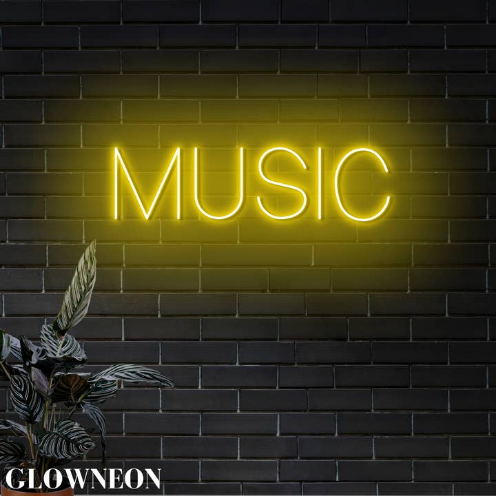 Muziekmuur LED-bord, Muurkunst voor muziekclub, Music Home Bar Art voor wholesale door Glow Neon