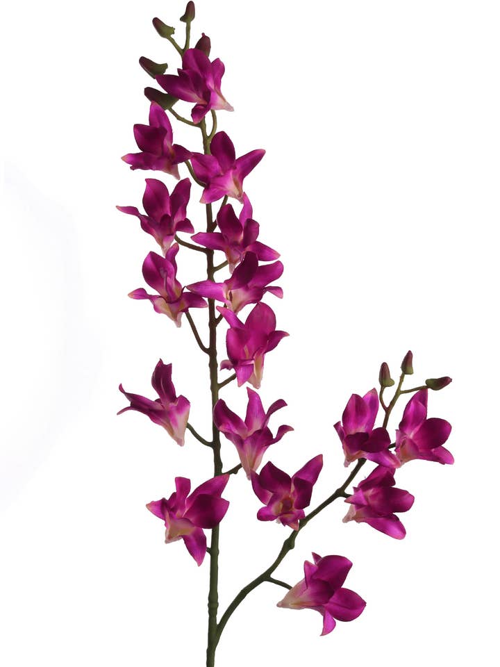 Real Touch Purple Dendrobium Spray 34 Inches Decor for wholesale by Larksilk