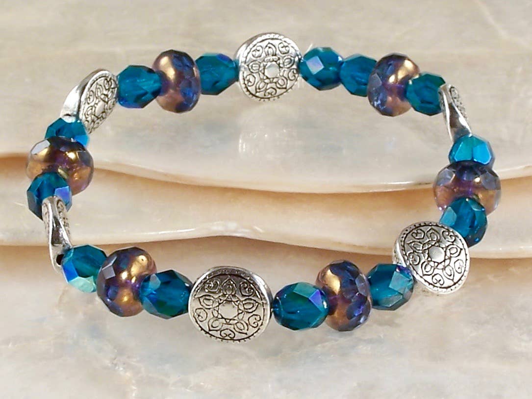 Jo Bird Jewelry – wholesale Beaded bracelet – Elastic Czech Bracelet - Fall Colors4