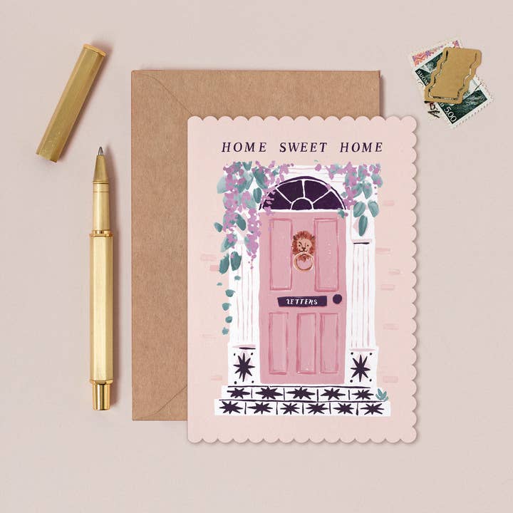 Door New Home Card | New Home Housewarming Greeting Cards for wholesale by Sister Paper Co.