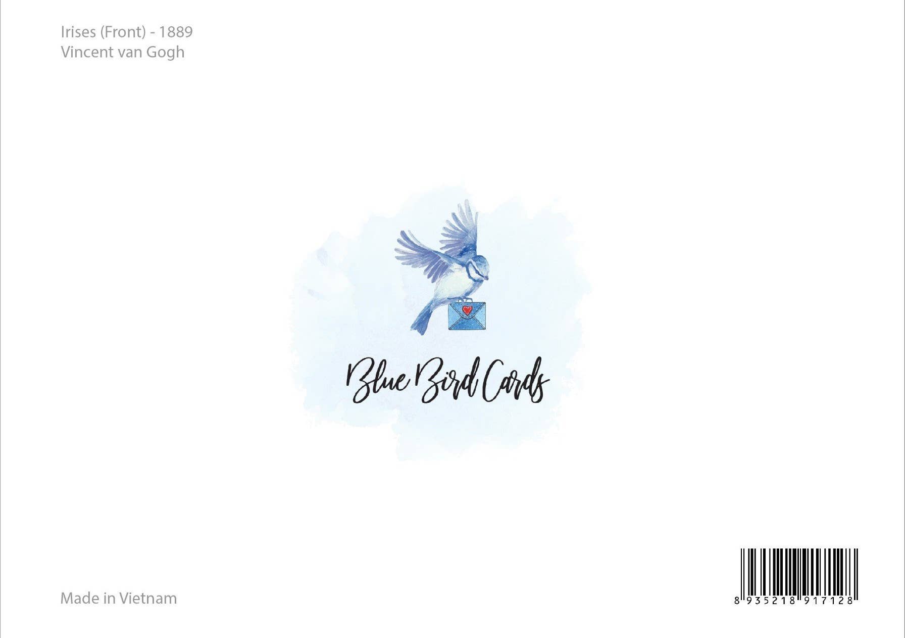 Blue Bird Cards - Wholesale Everyday Greeting Card - Van Gogh, Les Iris - Large Quilling Card3