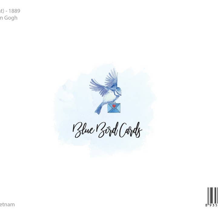 Blue Bird Cards - Wholesale Everyday Greeting Card - Van Gogh, Les Iris - Large Quilling Card3