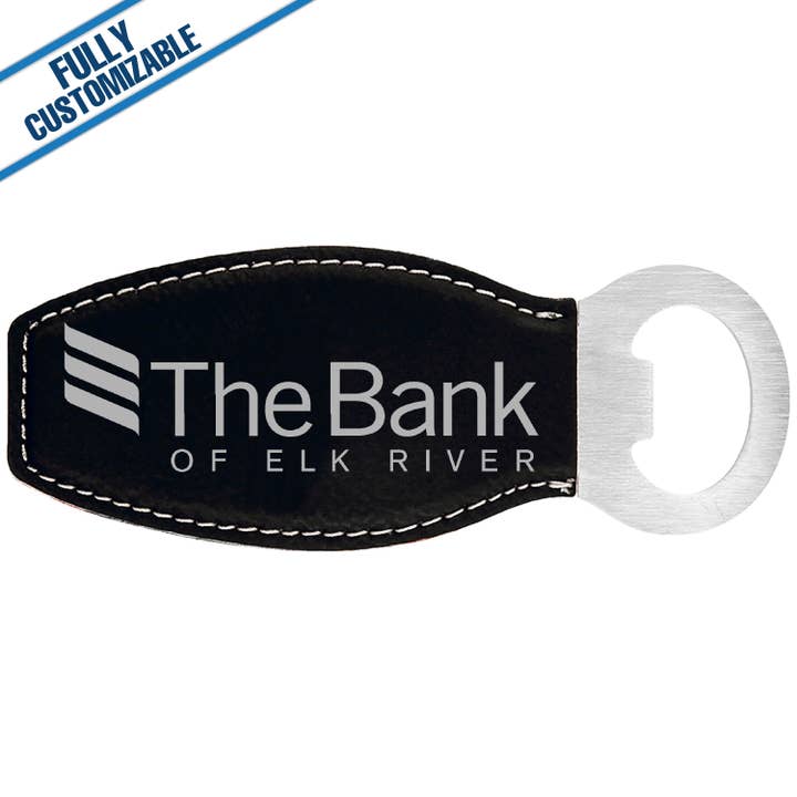 GiftWorksPlus - Wholesale Bottle/Wine Opener - Engraved Leatherette Bottle Opener/Magnet-Fully Customizable6