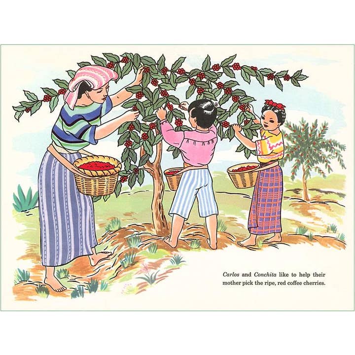 Found Image Press - Wholesale Postcard - Postcard CF-21 Children Picking Coffee, Drawing