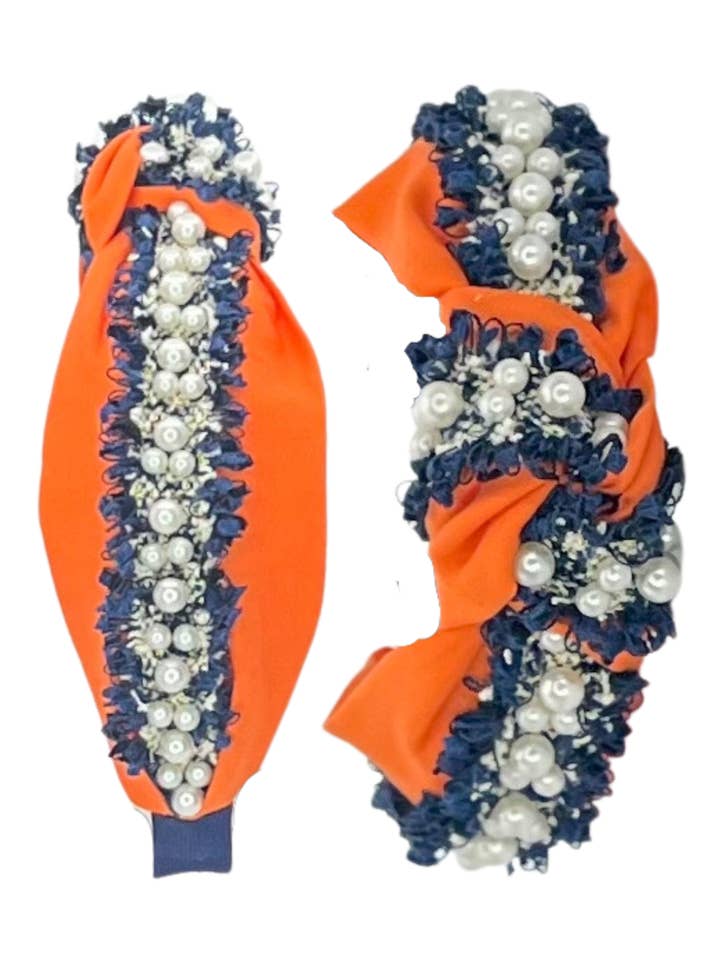 Orange with Navy Pearls for wholesale by Pretty Happies