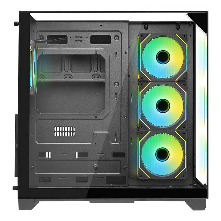 ITEK - Wholesale Desk Organizer - Case DARK CAVE PANO - Gaming Tower- ATX- 4x12cm ARGB fan- 2xUSB3- Type-C- Tempered Glass Top- Side & Front Panel4
