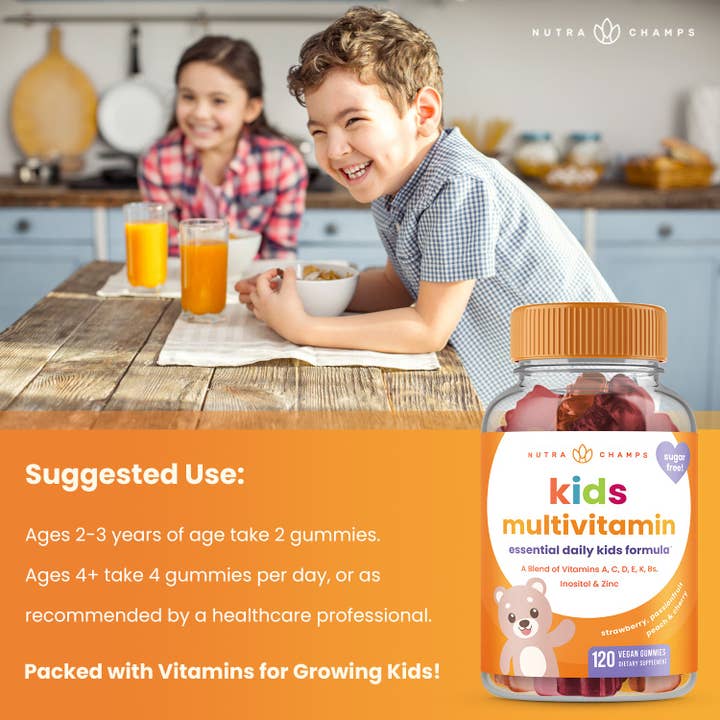 NutraChamps - Wholesale Oral Supplement/Vitamin - Kid's Multivitamin Gummies - Vitamins A, B, C, D3 and more2