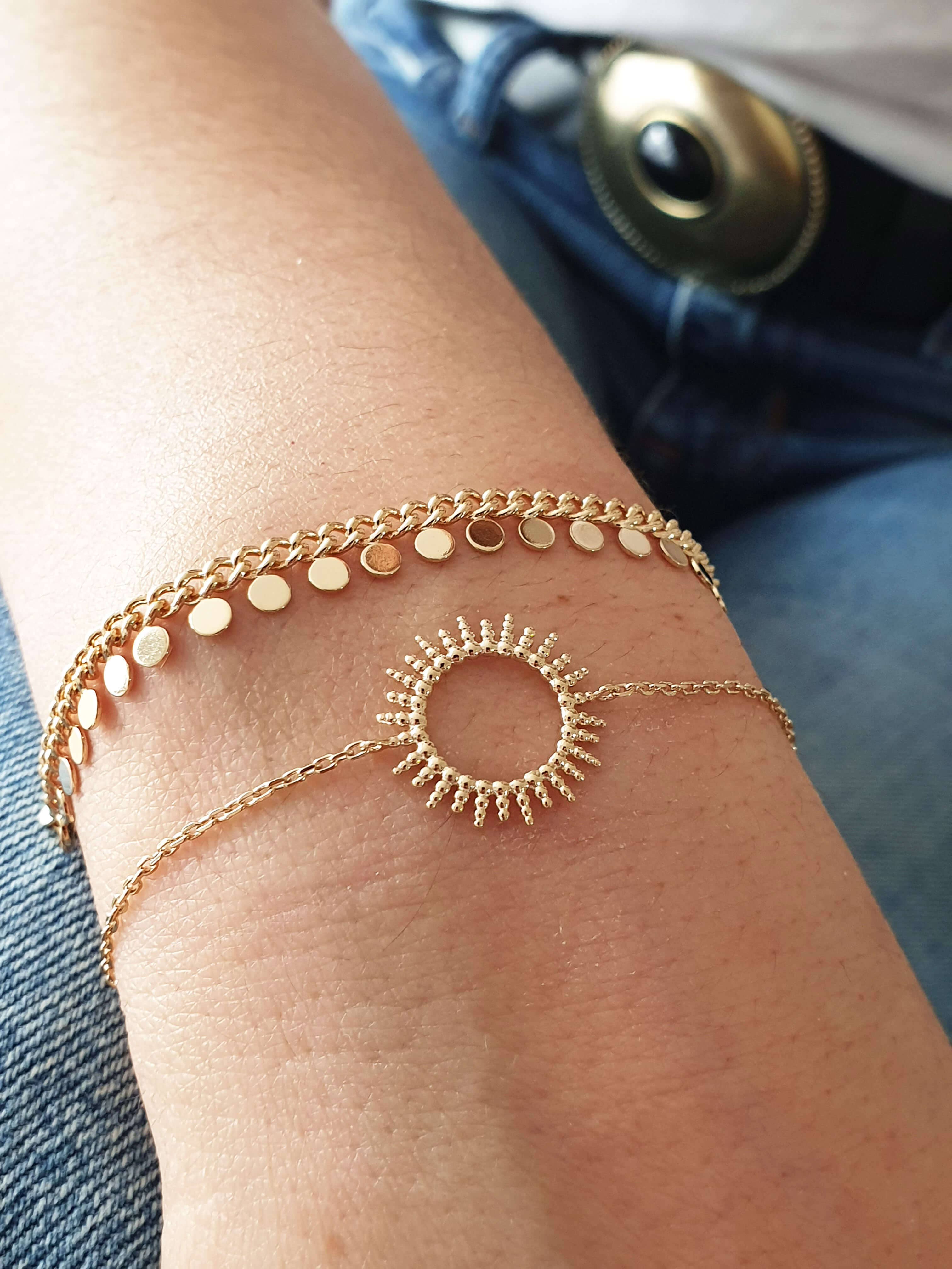 SIUKA - Wholesale Link & Chain Bracelet - Gold-plated “sun” bracelet2