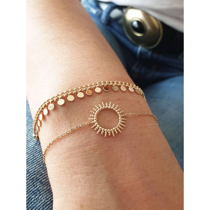 SIUKA - Wholesale Link & Chain Bracelet - Gold-plated “sun” bracelet2