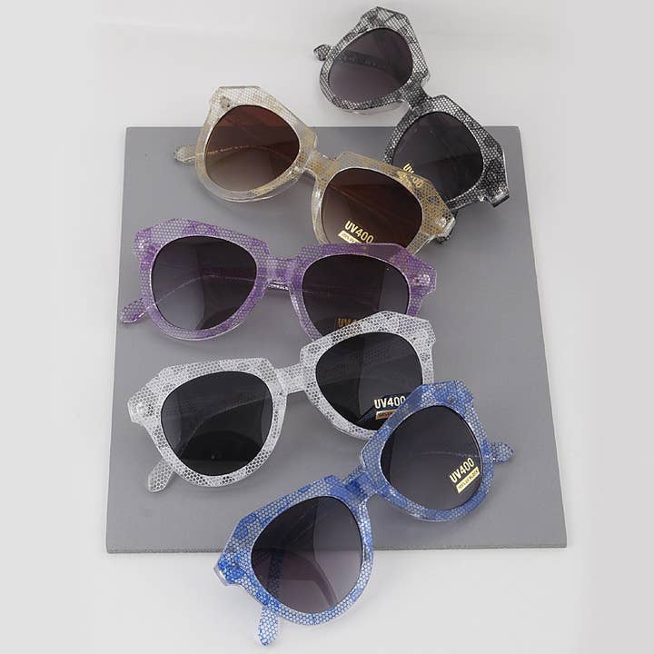 Unique Snakeskin Frame Sunglasses for wholesale by 3AM BY H&D ACCESSORIES