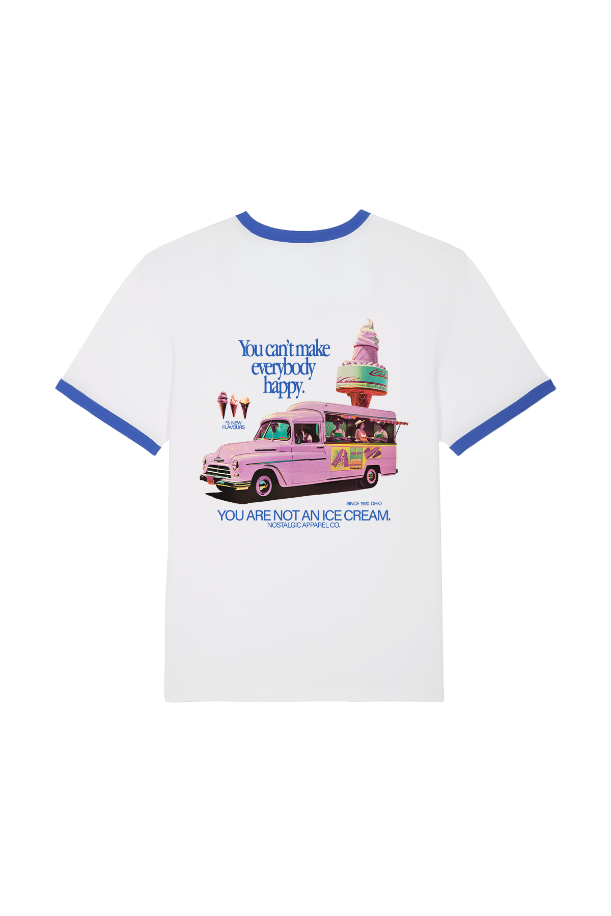 Nostalgic Apparel - Wholesale Screen Printed T-Shirt - Unisex - You Are Not an Ice Cream | Ringer Tee0