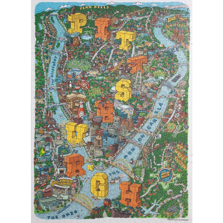 Birdie Puzzles - Wholesale Puzzle - Adult - Pittsburgh | 1,000 Piece Puzzle