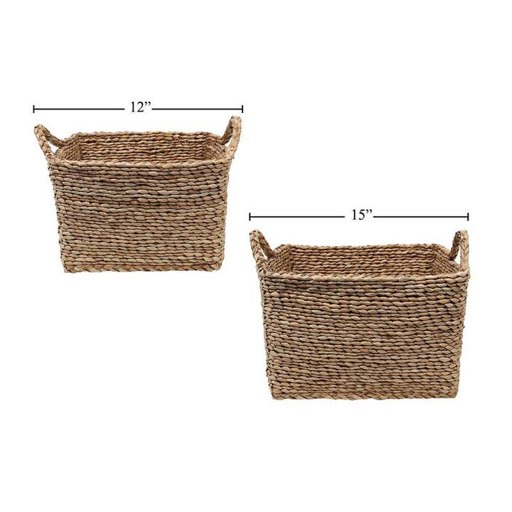 Set/2 Rect.Seagrass Storage Baskets Natural for wholesale by Truu Design