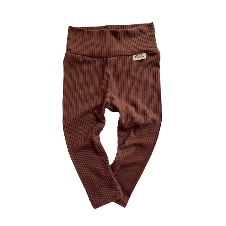 Cocoa Brown Ribbed Leggings for wholesale by Dudis Design