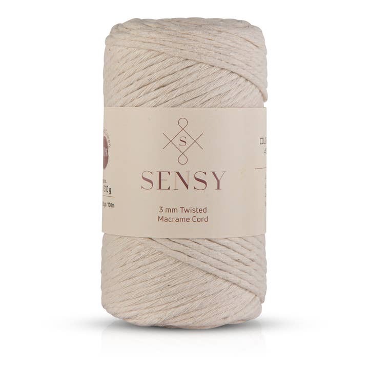 Sensy - Wholesale Yarn - Sensy Premium 3mm - 109 Yards 100% Recycled Cotton Single Strand Macrame Cord12