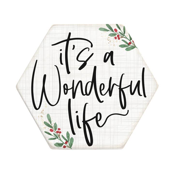 Wonderful Life Holly - Honeycomb Coasters for wholesale by Sincere Surroundings