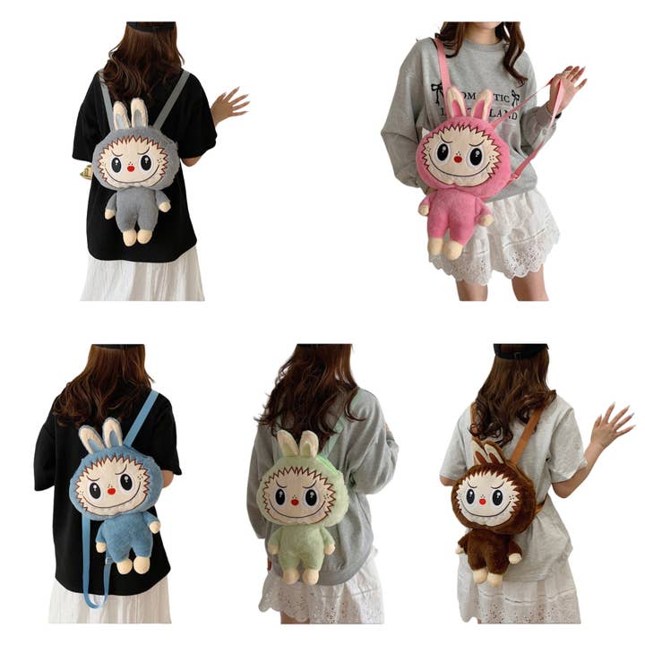 Kids Girls Cute Cartoon Soft Plush Backpack for wholesale by Auraquise