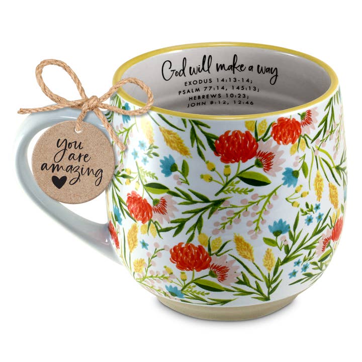 Dicksons - Wholesale Coffee Mug - LCP Coffee Mug God Will Make Vintage Floral