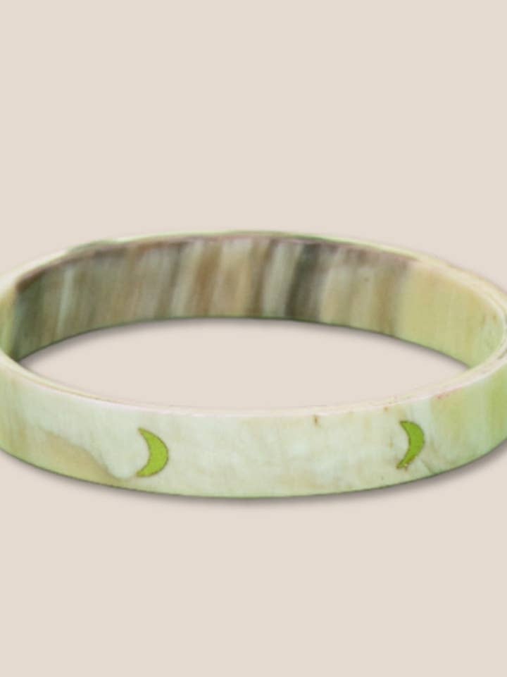 Bracelet corne 10mm lunes argent 03 pour la vente par JolieJulie-MaLune-VentiLLo