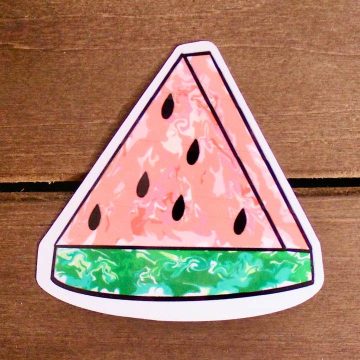 Wassermelonen-Aufkleber| Fruchtaufkleber | Sommeraufkleber | Wasserdichter Aufkleber | Wasserflaschenaufkleber | Laptop-Aufkleber| für den Großhandel von Stickers by Gillian