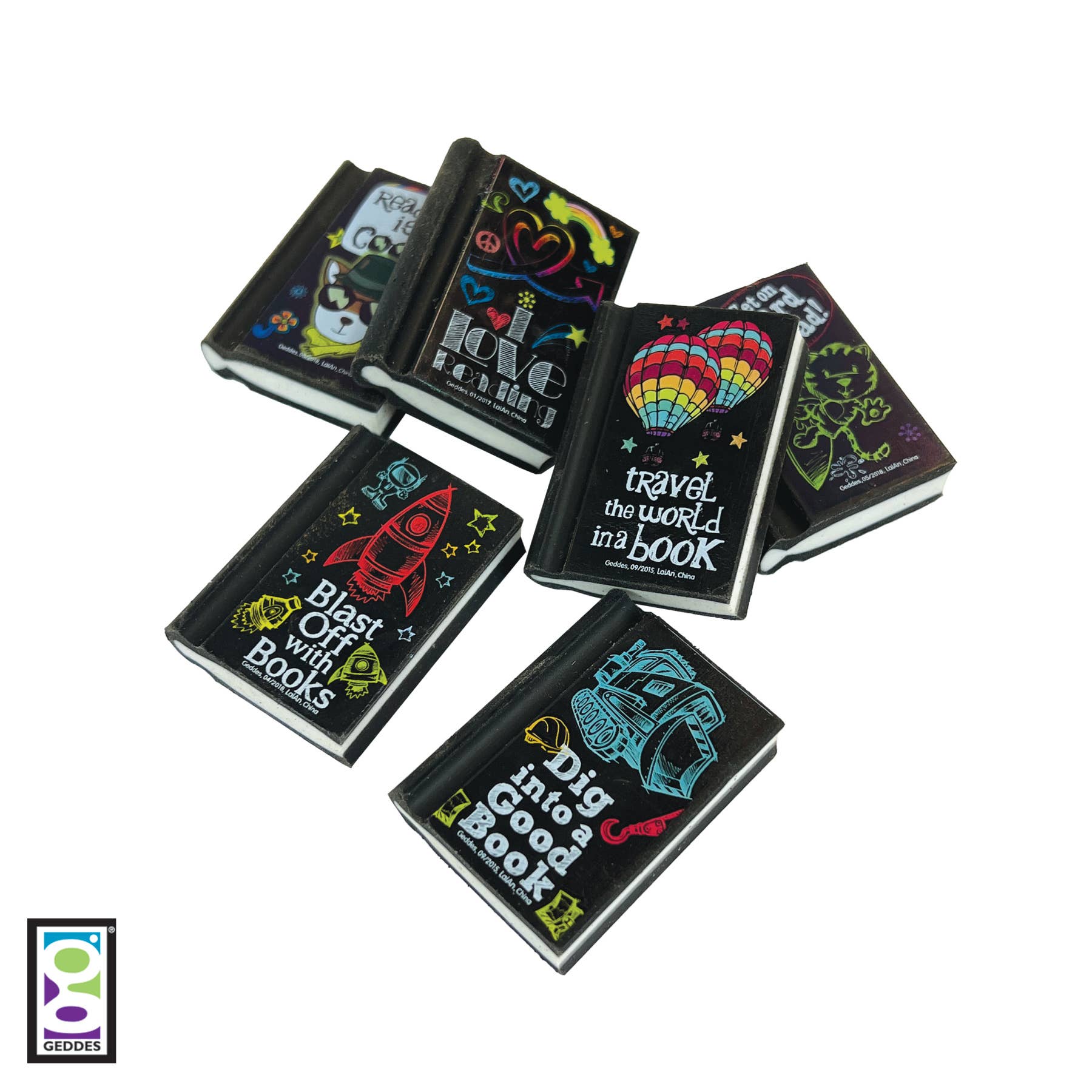 Geddes – wholesale Eraser – READING ROCKS ERASER  48/BX3