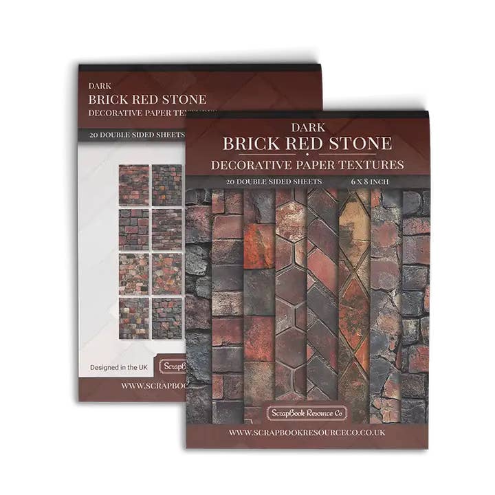 Pedra Vermelha Escura Tijolo por atacado de Scrapbook Resource Co