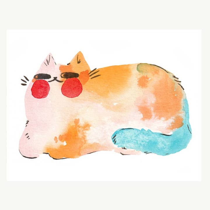 Imprimer - « Loaf Cat » pour la vente par Rebekah Evans Art