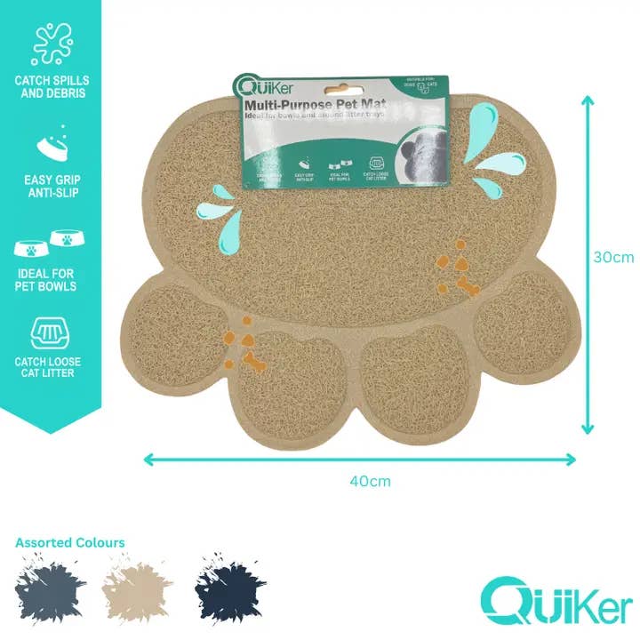 Quiker Pet Products β wholesale Pet food mat β Dog β Multi-Purpose Pet Place/Litter Mat - 18 Pack2