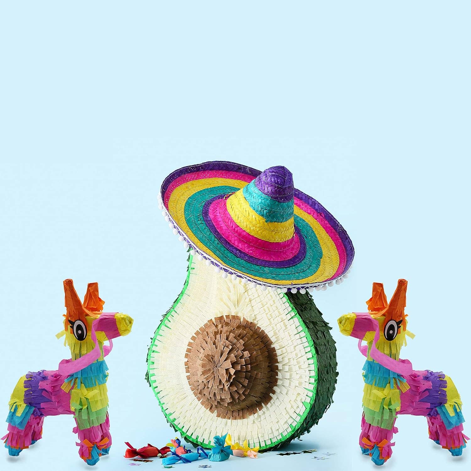 4E's Novelty - Wholesale Party Favor - 4E's Novelty 6 Pack Mini Pinatas – Mexican Pinata Decor, Donkey & Llama Pinatas for Fiesta & Parties1